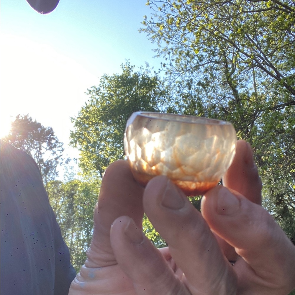 Amber Glass Bath Storage Jar